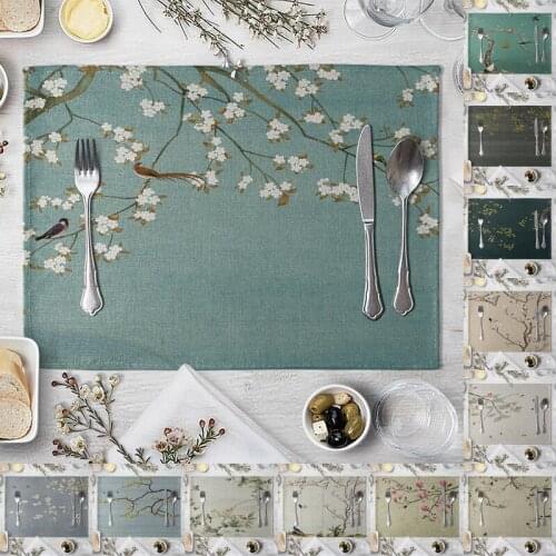 Creative Leaf Placemat European-style Kitchen Dining Table Mats Coffee Cup Coaster Pad Mat Tableware Home Decoration 40x30cm