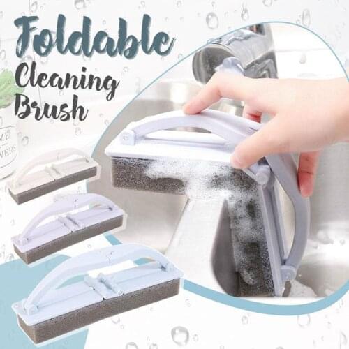 Lonbor® Foldable Cleaning Brush Magic Sponge Eraser Practical Strong Decontamination Bath Brush Tiles Cleaning Brush Kitchen Bat
