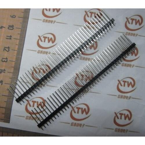 Best Price!!(20pcs/lot) Single Row Male pin header single row 1x40pin, straight, 2.54mm, PCB, Copper, Connector h=17mm