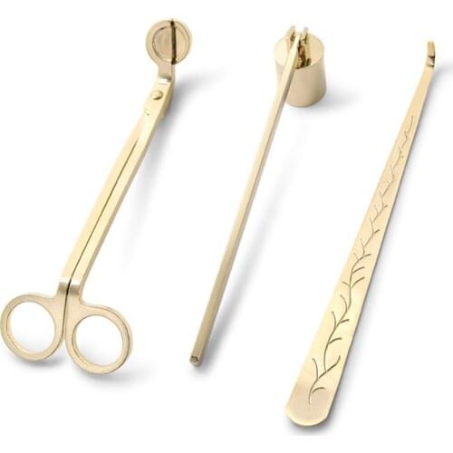 3pcs Stainless Wick Tool Dipper Hook Clipper Steel Candle Cutter Trimmer Oil Lamp Trim Scissor Distinguish New Care Tools
