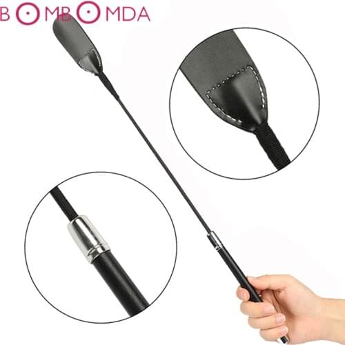 Bondage Boutique Slim Leather Riding Crop Horse Whip pony Spanking Knout BDSM Lash Fetish Flogger Sex Product For Couples Women