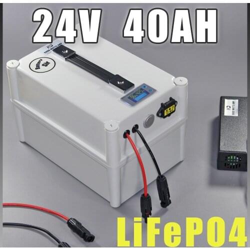 24V 40Ah LiFePO4 Portable battery 1000W Electric Bicycle Battery + BMS Charger 24v lithium scooter electric bike battery pack