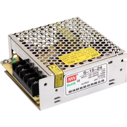 IndustrialS-15-24 15W Exchange220Vto DC 12V 24V Switch Power Transformer Monitoring Security Lighting