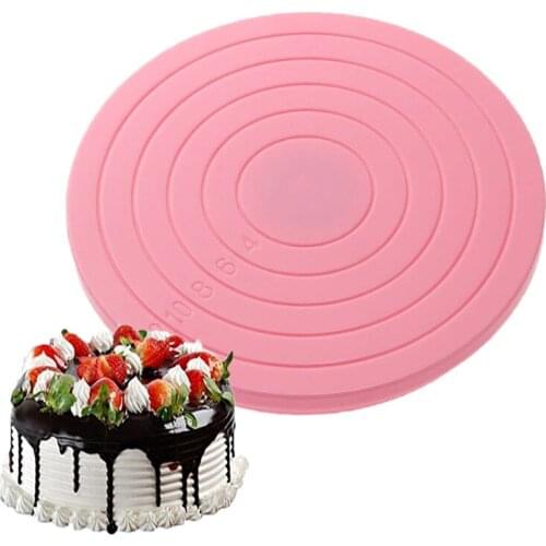 DIY Pan Baking Tool Plastic Cake Plate Turntable Rotating Anti-skid Round Cake Stand Cake Decorating Rotary Table Kitchen