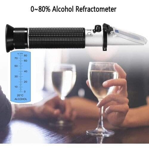 Alcohol Refractometer For Spirit Alcohol Volume Percent Measurement With Automatic Temperature Compensation Alcohol Hydrometer