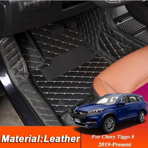 Car Styling Custom Foot Mat For Chery Tiggo 8 2019-Present Leather Floor Protect Waterproof Pad Auto Internal Accessories