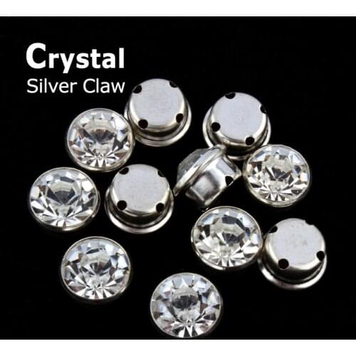 Crystal Sew on Rhinestone Stone Silver Claw Strass Diamond Stones and Crystals for Wedding dresses Clothes decoration