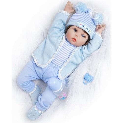 Tianara 22inches/55cm Reborn Baby Dolls for Kids Gifts Boy Girl Toys Cute Lovely Silicone Sleeping Bebe Doll Open Eyes Playmate