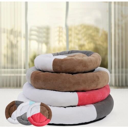 Three colors round flannel pet dog bed warm the bed for dogs blanket cat house camas para perro legowisko dla psa hondenmand
