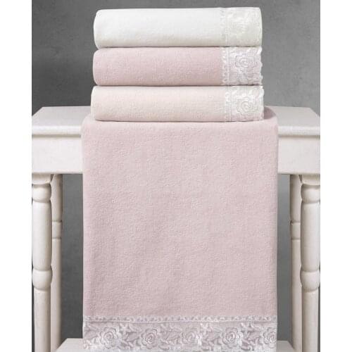 Turkish Pure %100 Cotton Super Absorbent Towel Set 4 Pıeces 50x90cm Soft 2021Home Textile Pink to White