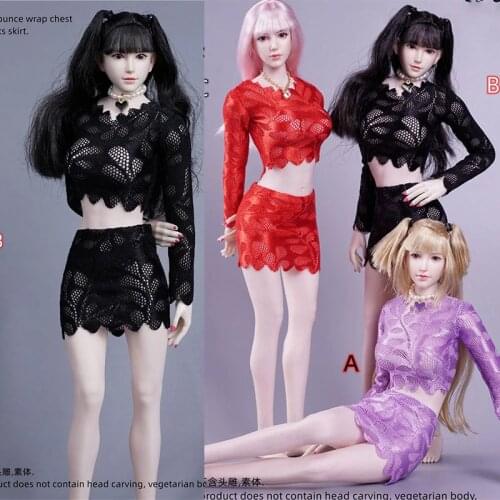In Stock 1/6 High Elastic Chest Wrap Hip Skirt Female Clothes Set Accessory For 12'' Soldier Action Figure Dolls