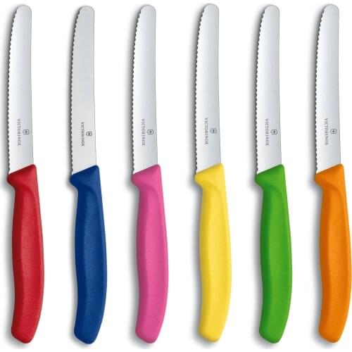 Victorinox Swiss Army Swiss Classic Cutlery Serrated Steak Paring and Table Knife 6 Pieces Set 11 cm Original Swiss Made