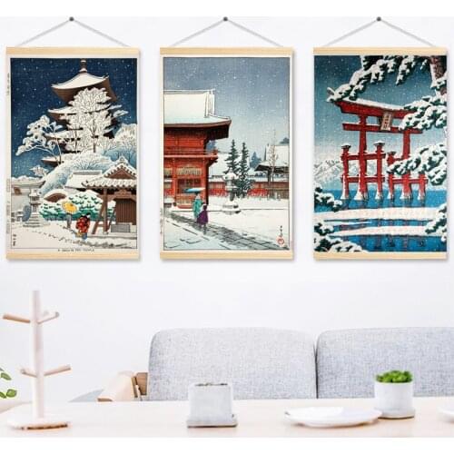 Japanese Landscape Canvas Print Poster Sushi Place Wine House Home Decoration Scroll Paintings Ukiyo-e Wall Decor