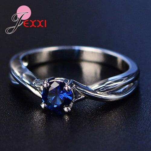 Classic High End 4 Claw Setting Wedding Band Rings 925 Sterling Silver 5A Cubic Zirconia Stone Women Wedding Engagement Jewelry