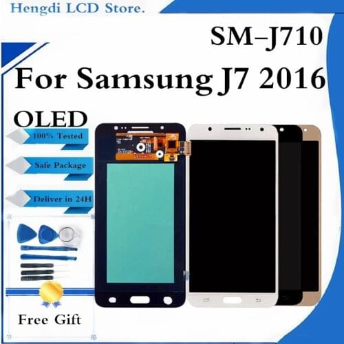 Amoled LCD For Samsung Galaxy J7 2016 J710 LCD Display Touch Screen Digitizer Assembly SM-J710F J710M J710H J710FN