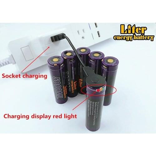10PCS Liter energy battery USB 18650 3500mAh 3.7V Li-ion battery USB 5000ML Li-ion Rechargebale battery + USB wire