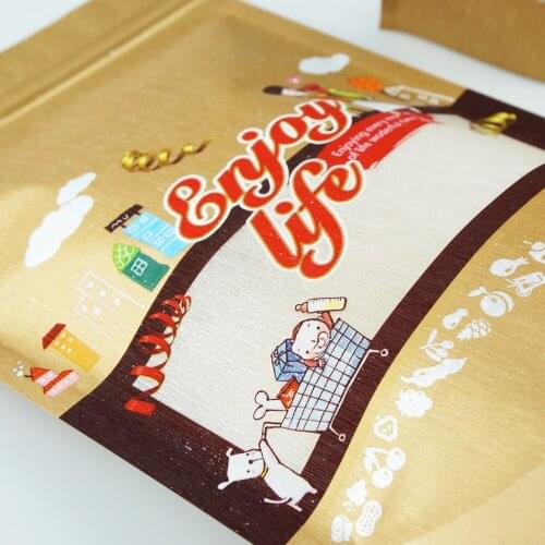 100pcs/22x30cm Coffee Bean Packaging Pouches, Stand Up Rose Gold Aluminum Foil Ziplock Bag with Window, Chocolate Bar Doypack