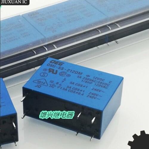 5pcs OMI-SS-212DM Power Amplifier Relay 5 Amp 12 Volt 6 Pin Two Normally Open 14f-2a-12v