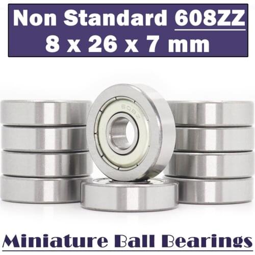 608zz Non Standard Bearing 608 8x26x7 mm 10PCS ABEC-1 wheel ball bearings 608z