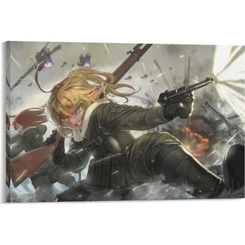 Anime Poster Youjo Senki Anime Wall Art Canvas Painting Best Gifts For Home Decoration