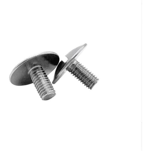 Over 10 pieces of stainless steel extra large flat head slotted screws are sold