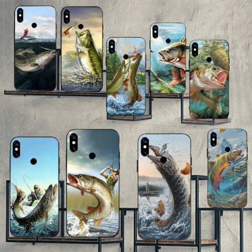 Trout panel painting fish fishing sport Phone Case For Xiaomi Redmi note 7 8 9 t max3 s 10 pro lite Luxury shell funda coque