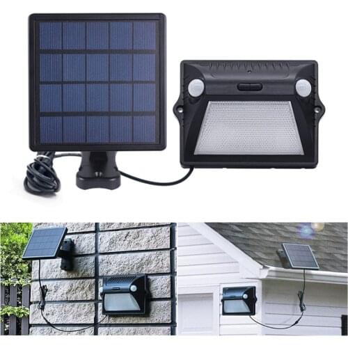 Outdoor Solar Lights PIR Motion Sensor LED Wall Lamp Double PIR Inductor 7 Colorful 3 Modes Split Security Solar Garden Light