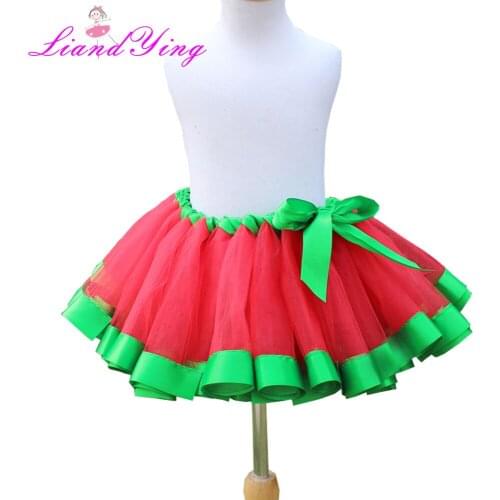 Kids Lovely Handmade Colorful Tutu Skirt Girls Rainbow Tulle Tutu Pettiskirt Dance Bubble Skirt Christmas Children Skirt