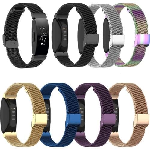 For Fitbit Inspire /inspire HR Band Replacement Mesh Magnetic Stainless Steel Strap Bracelet for watchbands