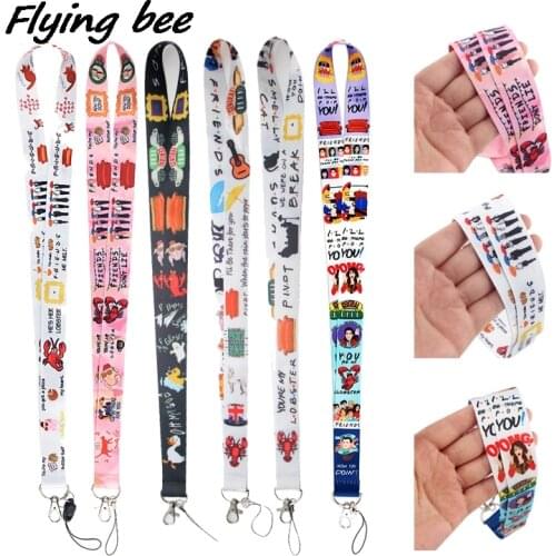 Flyingbee TV Show Friends Creative Lanyard Badge ID Lanyards Mobile Phone Rope Key Lanyard Neck Straps Accessories X1218