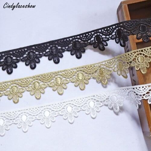 2yards 4cm Wide Small Flowers Lace Trim Ribbons Costume Home Textile Curtains Decor Dress Edge Trims Clothes Sewing Accessories