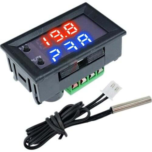Mini Thermostat Digital Temperature Humidity Controller with LCD Display DC 12V Thermal Regulator Thermocouple