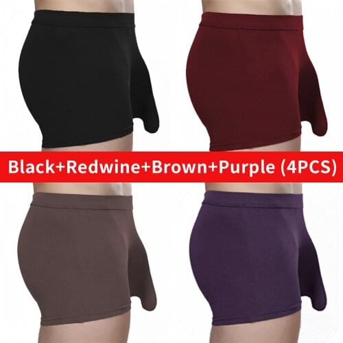 Men underwear Sexy Gay Breathable Male Pants Fashion men Boxer underwear set Underpants Cueca Tanga Hombre Calzoncillo U Convex