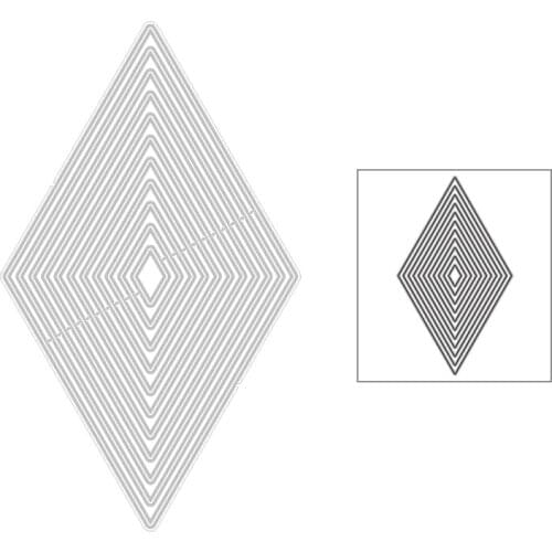 2020 New Hot Rectangle Corner Background Nesting Layered Metal Cutting Dies and For Die Scrapbooking Foil Cut Crafts No Stamps