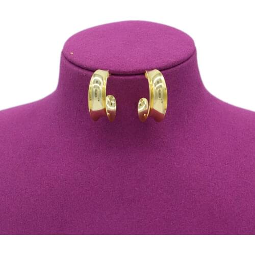 PINXUN Round Gold Earings Ethiopian Dubai Arab Wedding Jewelry For Women Men Middle East African Earrings Girl Party Gift JLY10