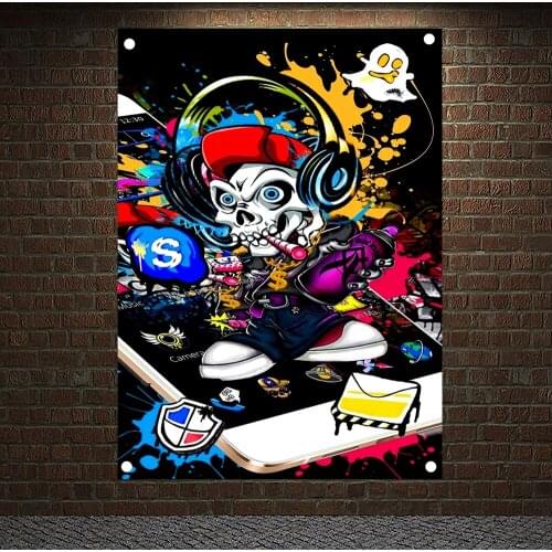 Famous Singer Posters Rock Music Stickers Hip Hop Reggae Flag & Banner HD Canvas Printing Art Tapestry Mural Wall Decoration DR