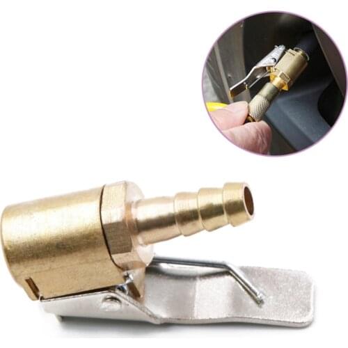 Portable Inflatable Pump For Car Tire Air Chuck Inflator Pump Valve Connector Clip-On Adapter Car Brass 6/8mm Tyre Wheel Valve