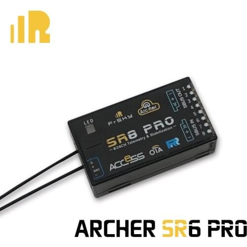 FrSky ARCHER SR8 Pro OTA 2.4G 8/24CH ACCESS S.Port/F.Port PWM SBUS Full Range Telemetry & Stabilization Receiver for RC Drone