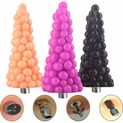 Traditional Sex Machine Attachment 3XLR Accessories Grape Dildo Suction Cup Sex Love Machine For Women Man Y4