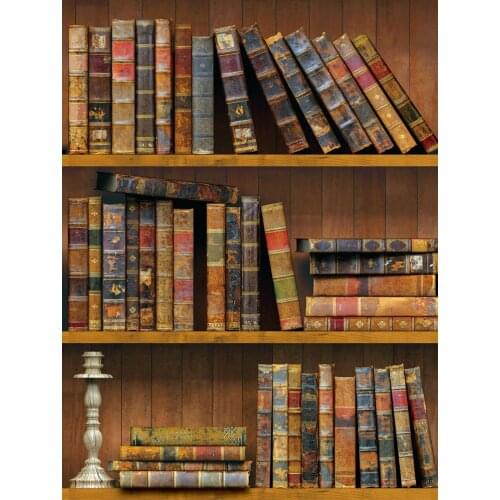 3D Vintage Bookshelf Peel And Stick Wallpaper Wood Grain Texture Removable Self Adhesive Wallpaper for Cabinet Furniture Kitchen