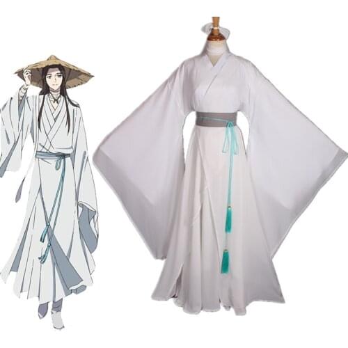 Anime Tian Guan Ci Fu Xie Lian Cosplay Costume Young Xie Lian White Uniform Halloween Costume For Women
