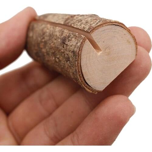 10pcs Wooden Wedding Name Place Card Holders Natural Folder Rustic Photo Holder Table Number Holder Party Name Display Rack