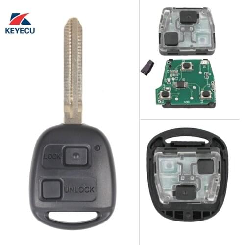 KEYECU Remote Car Key Fob 304MHz 4C for Toyota Tarago Avensis RAV4 Corolla Landcruiser 100 P/N:60030 or 60040 Free programming