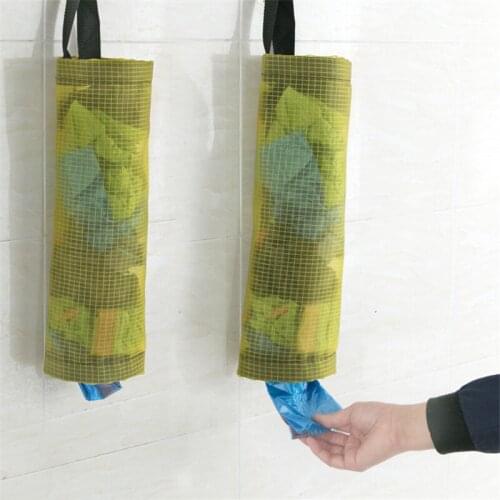Home Grocery Storage Bag Holder Wall Hanging Bag Kitchen Storage Bag Dispenser Plastic Kitchen Organizer