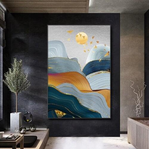 EECAMAIL DIY Full Diamond Painting Porch Vertical Version Modern Art Abstract Living Room Background Wall Porch Aisle No Frame
