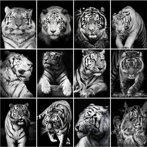 Evershine 5D DIY Diamond Painting Tiger Diamond Embroidery Animal Cross Stitch Kit Mosaic Rhinestones Pictures Handicrafts Gift
