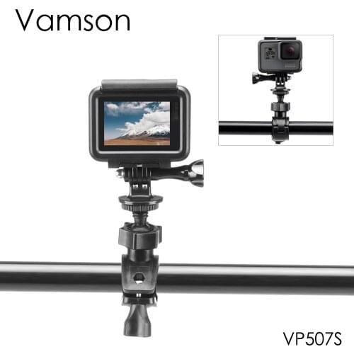 Vamson For Gopro 8 7 6 5 4 Accessories Fixed bracket Bicycle Motorcycle Handlebar Pole Mount Tripod Adapter for YI 4K VP507S