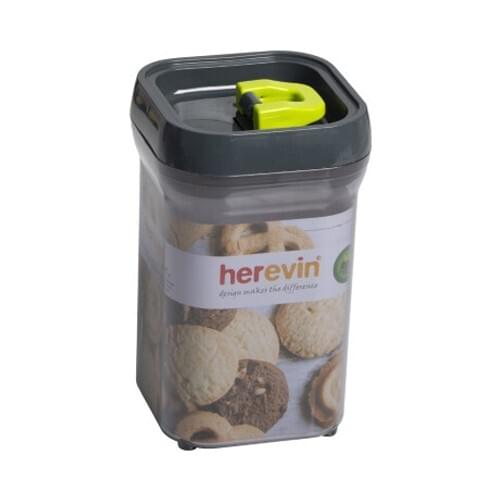 Herevin 4 Pcs Herevin 161202 Square Jar Mica 1,1 lt