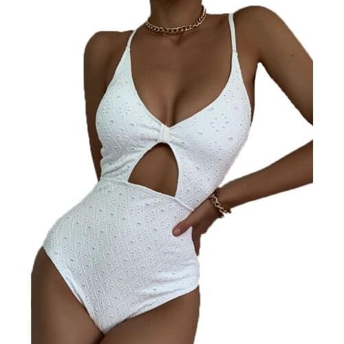 IEGXFASHION White One-piece Swimwear