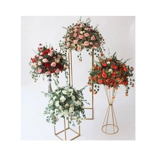 Hotsale Diameter 40cm Wedding flower ball decoration aisle road lead flower wedding flower bouquet party props 4pcs/lot